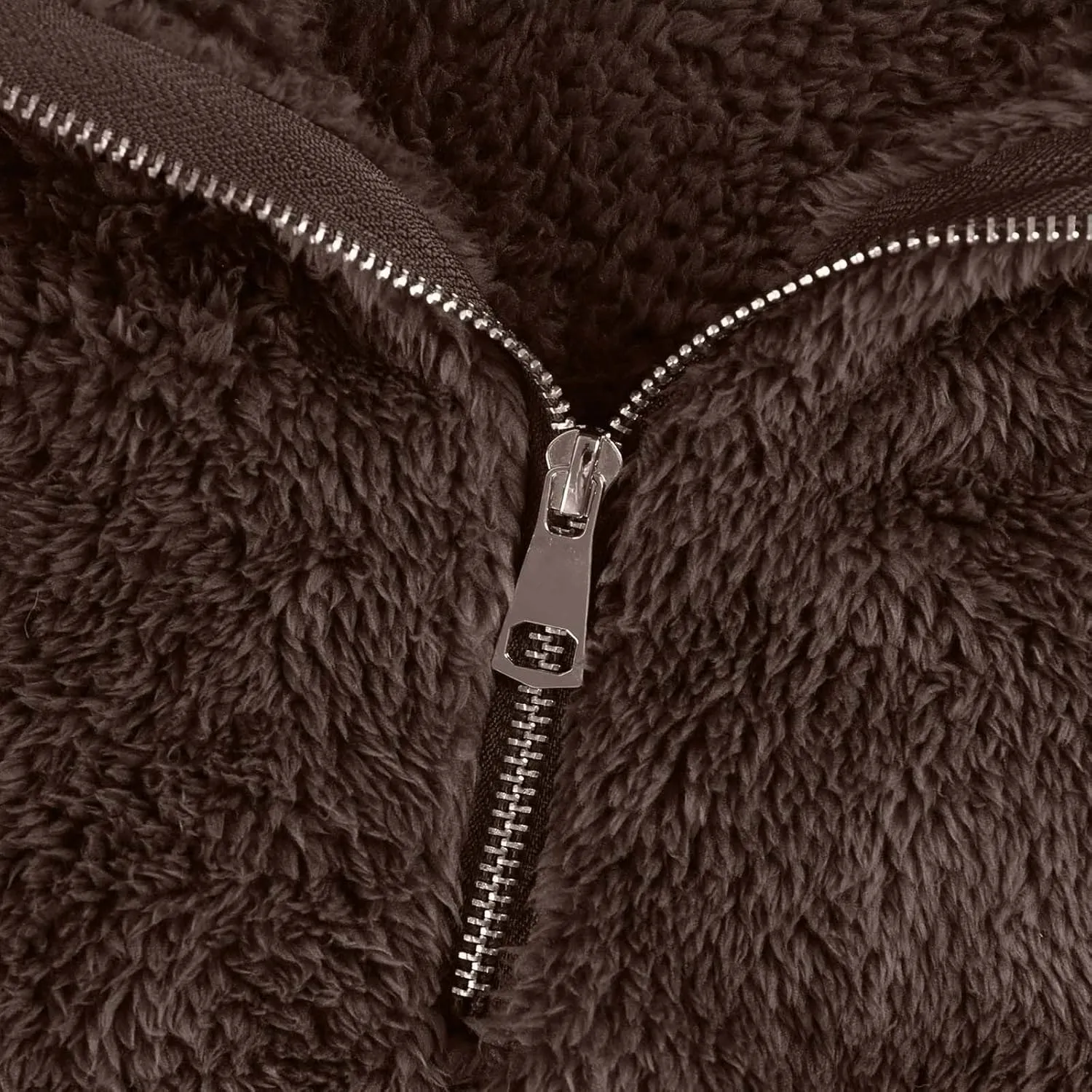 1/4 Zip Sherpa Pullover Womens Fuzzy Fleece Half Zip Pullover Oversized Zip Up Hoodie Quarter Zip Cropped Sweatshirt