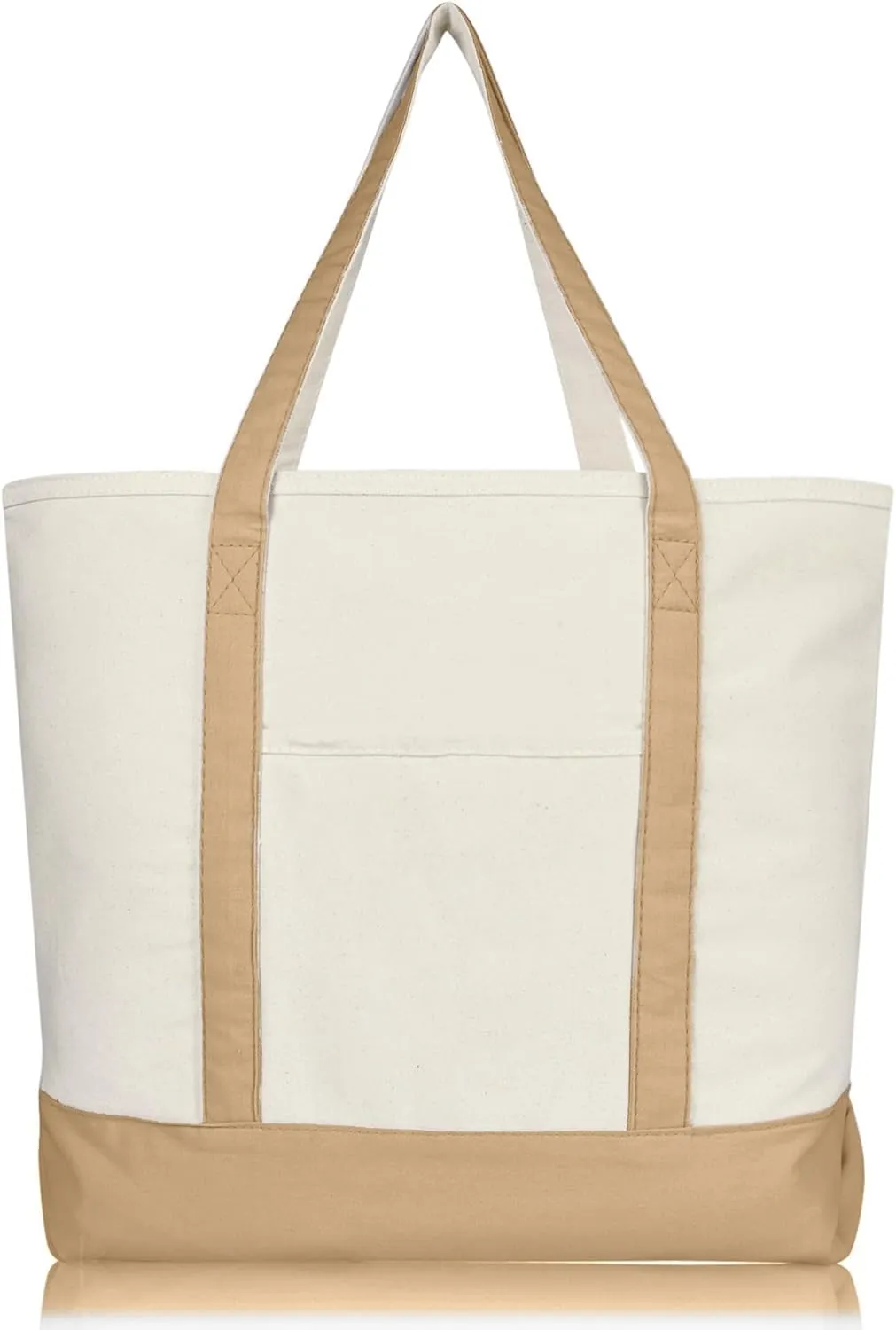 22" Heavy Duty Cotton Canvas Tote Bag (Zippered)