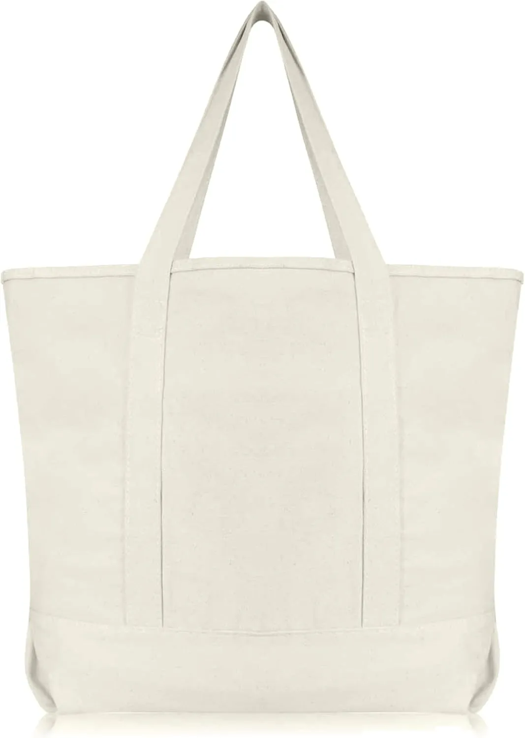 22" Heavy Duty Cotton Canvas Tote Bag (Zippered)