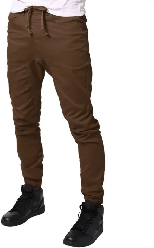 Allsense Men's Slim-Fit Twill Drop-Crotch Jogger Pants