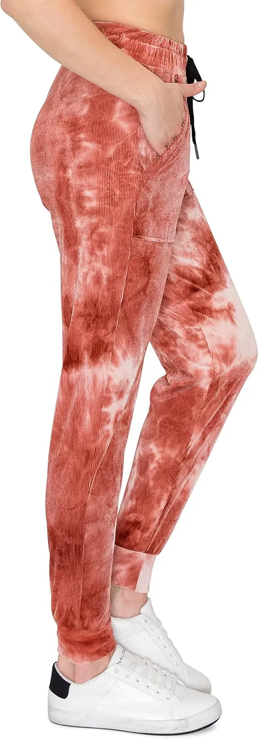 ALWAYS Women's Ribbed Jogger Pants - Rib Knit Active Lounge Sweatpants