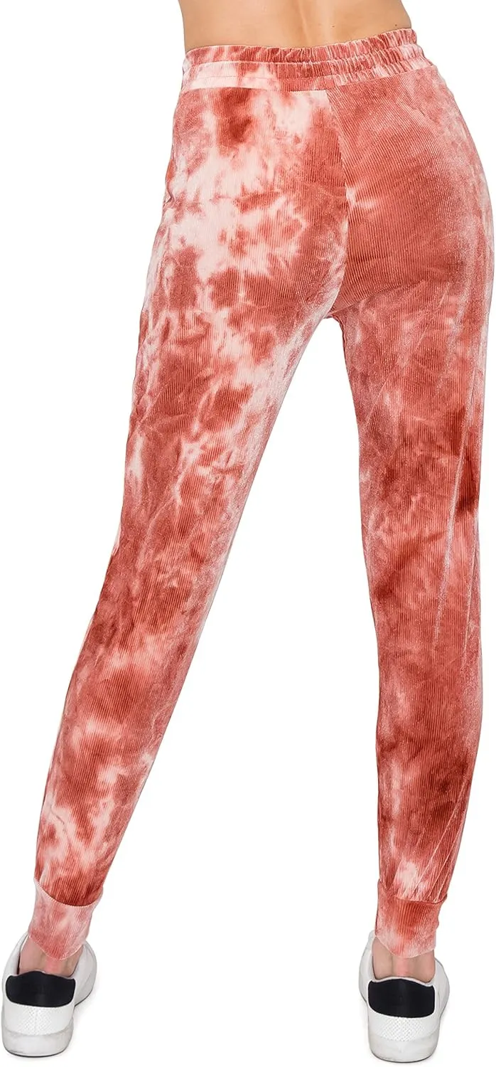 ALWAYS Women's Ribbed Jogger Pants - Rib Knit Active Lounge Sweatpants