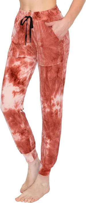 ALWAYS Women's Ribbed Jogger Pants - Rib Knit Active Lounge Sweatpants
