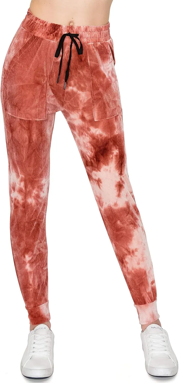 ALWAYS Women's Ribbed Jogger Pants - Rib Knit Active Lounge Sweatpants