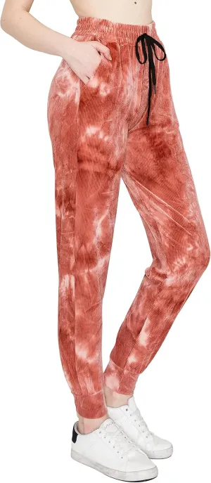 ALWAYS Women's Ribbed Jogger Pants - Rib Knit Active Lounge Sweatpants