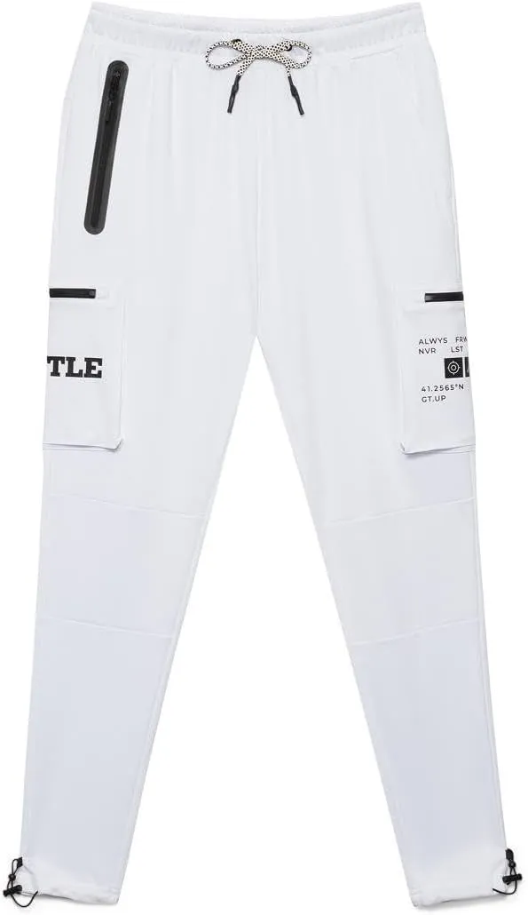 Battle Sports Mens Cargo Pants Casual Joggers Drawstring Sweatpants with 4 Pockets Workout Athletic Track Pants