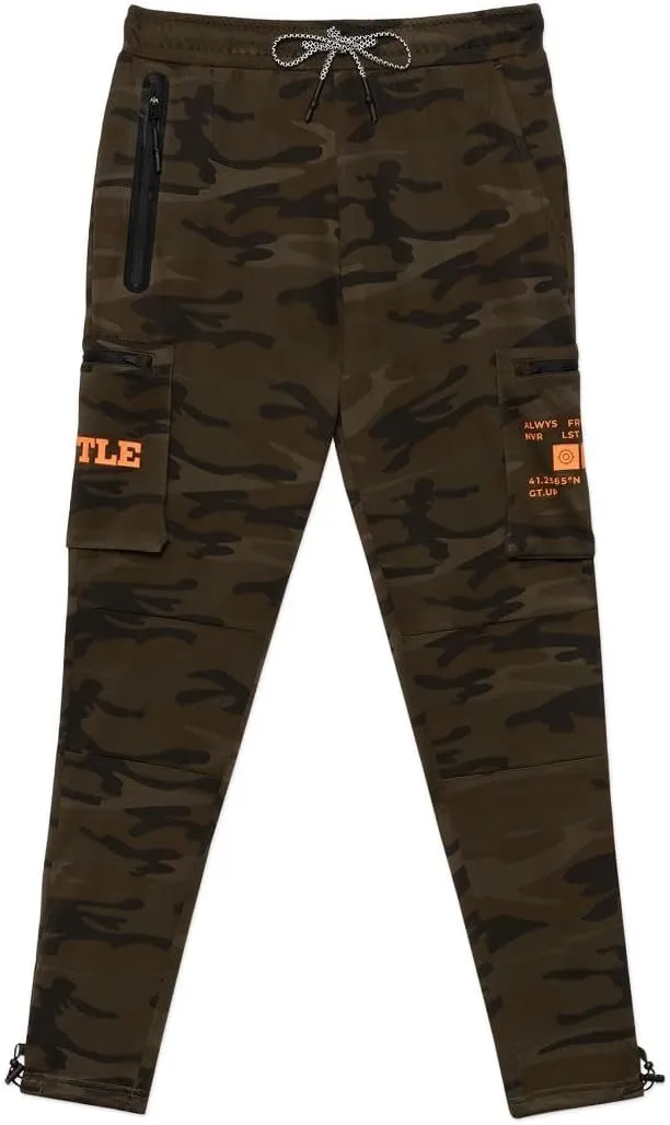 Battle Sports Mens Cargo Pants Casual Joggers Drawstring Sweatpants with 4 Pockets Workout Athletic Track Pants