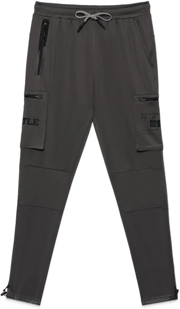 Battle Sports Mens Cargo Pants Casual Joggers Drawstring Sweatpants with 4 Pockets Workout Athletic Track Pants