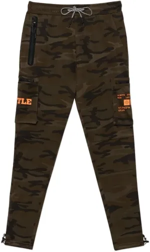 Battle Sports Mens Cargo Pants Casual Joggers Drawstring Sweatpants with 4 Pockets Workout Athletic Track Pants