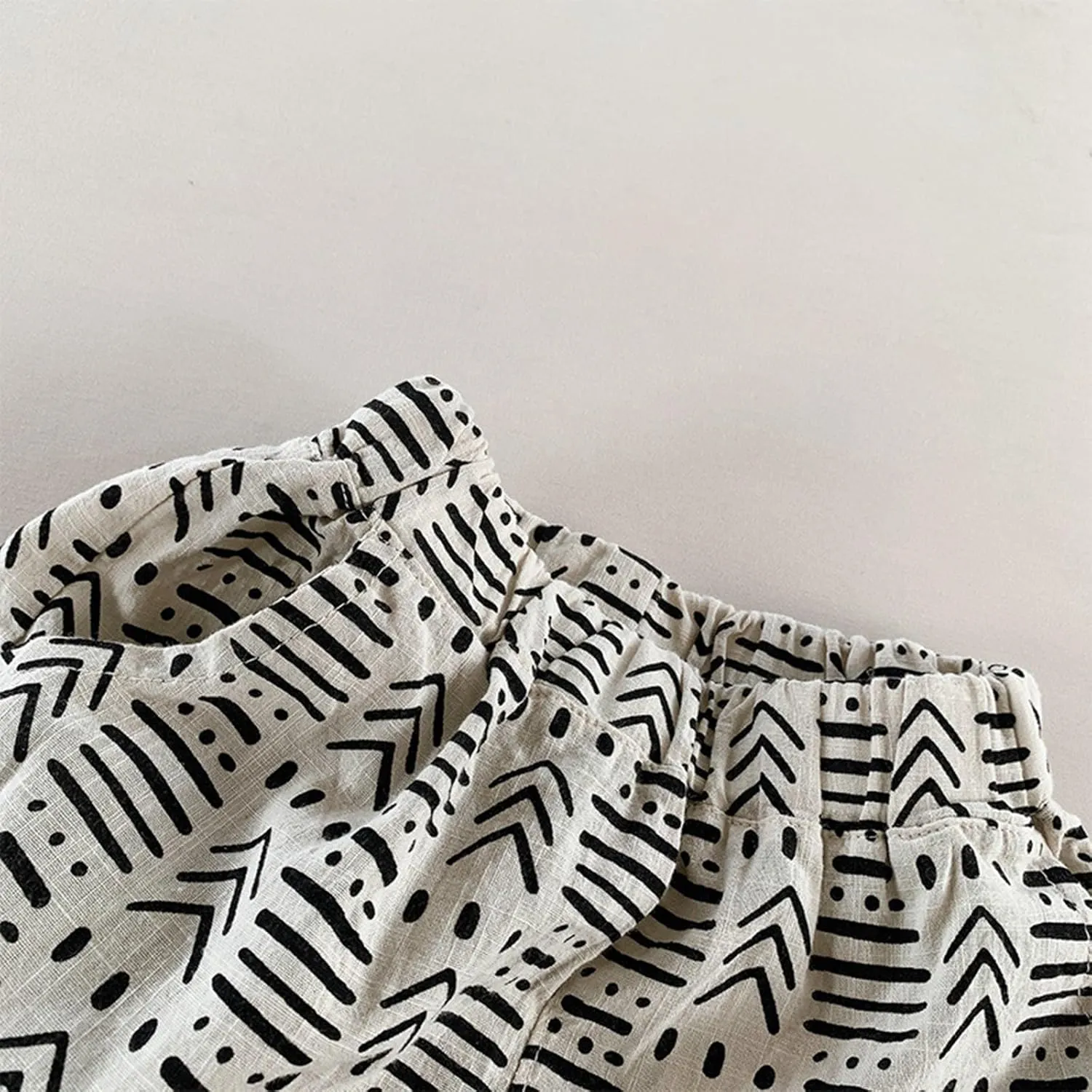 Boys' Cotton Linen Harem Bloomers Pants for Baby Toddler Striped Bloomer Elastic Basic Harem Pants Joggers 0 Months 24 Months