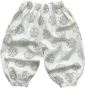 Boys' Cotton Linen Harem Bloomers Pants for Baby Toddler Striped Bloomer Elastic Basic Harem Pants Joggers 0 Months 24 Months