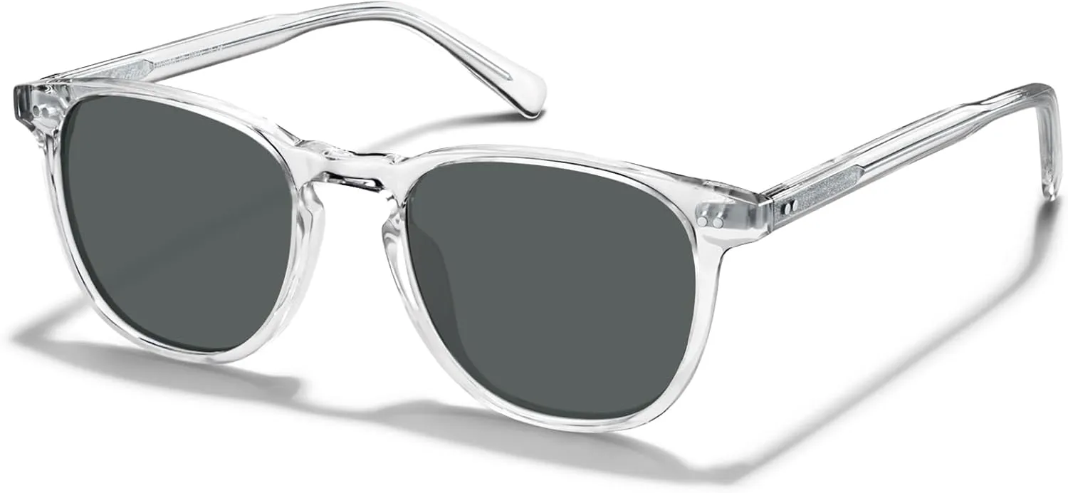 CARFIA Retro Polarized Sunglasses for Women Small and Medium Face UV Protection, Handcrafted Acetate Frame Sunnies CA5285