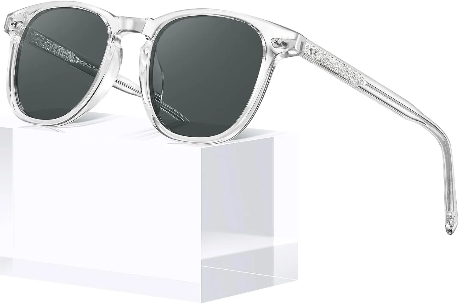 CARFIA Retro Polarized Sunglasses for Women Small and Medium Face UV Protection, Handcrafted Acetate Frame Sunnies CA5285