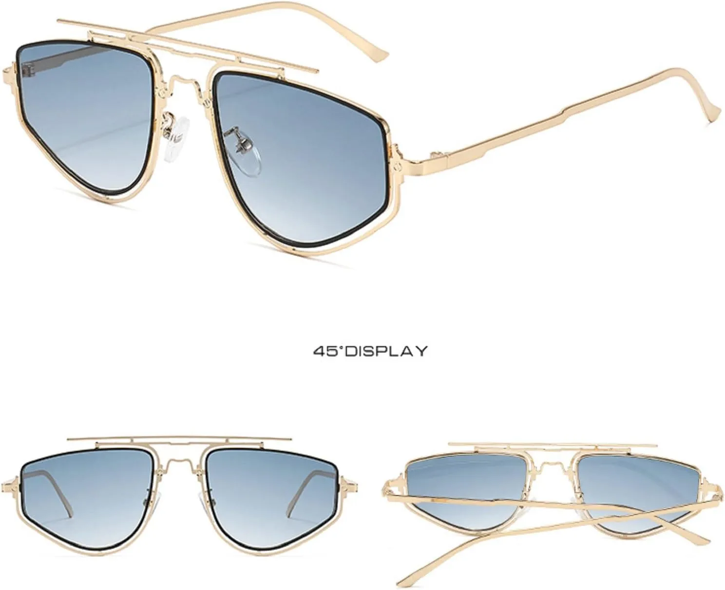 Cat Eye Sunglasses Women 2024 Luxury Metal Frame Eyewear For Ladies Y2K Vintage Sun Glass With UV400 3739
