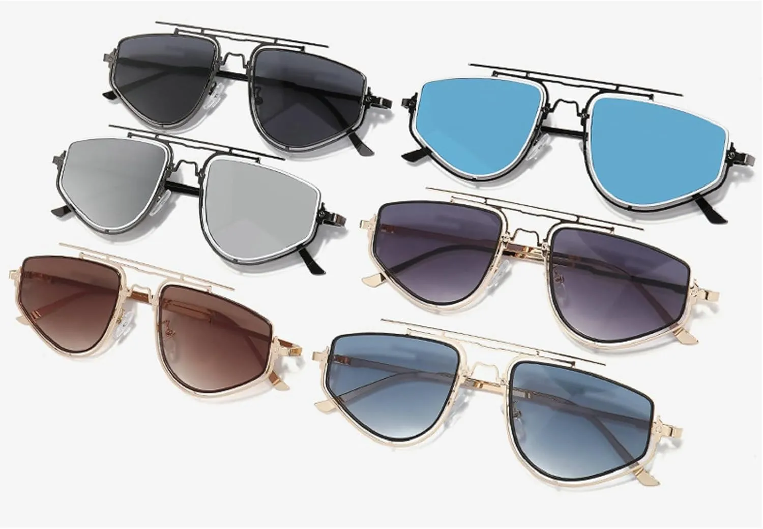 Cat Eye Sunglasses Women 2024 Luxury Metal Frame Eyewear For Ladies Y2K Vintage Sun Glass With UV400 3739