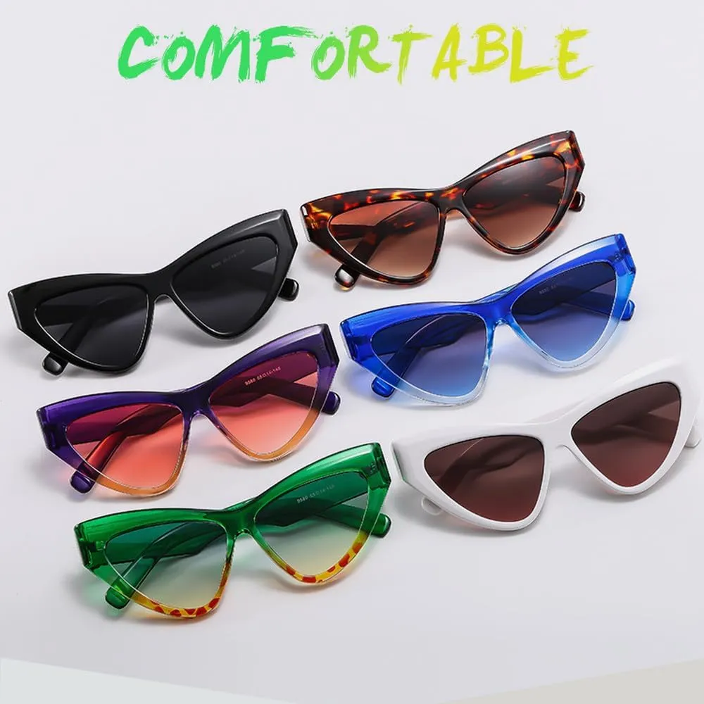 Cat Eye Sunglasses Women Vintage Shades Luxury Female Sun Glasses UV400