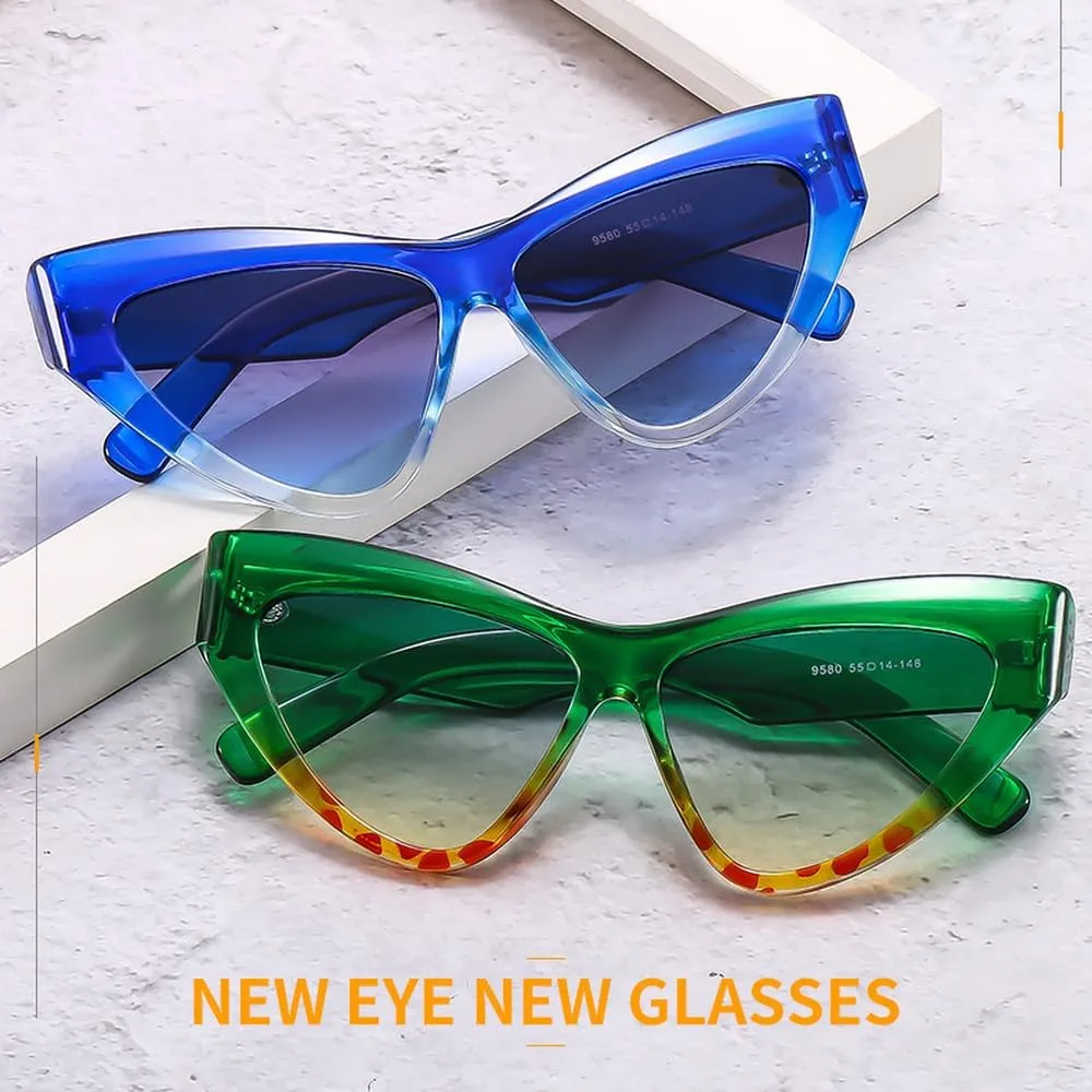 Cat Eye Sunglasses Women Vintage Shades Luxury Female Sun Glasses UV400