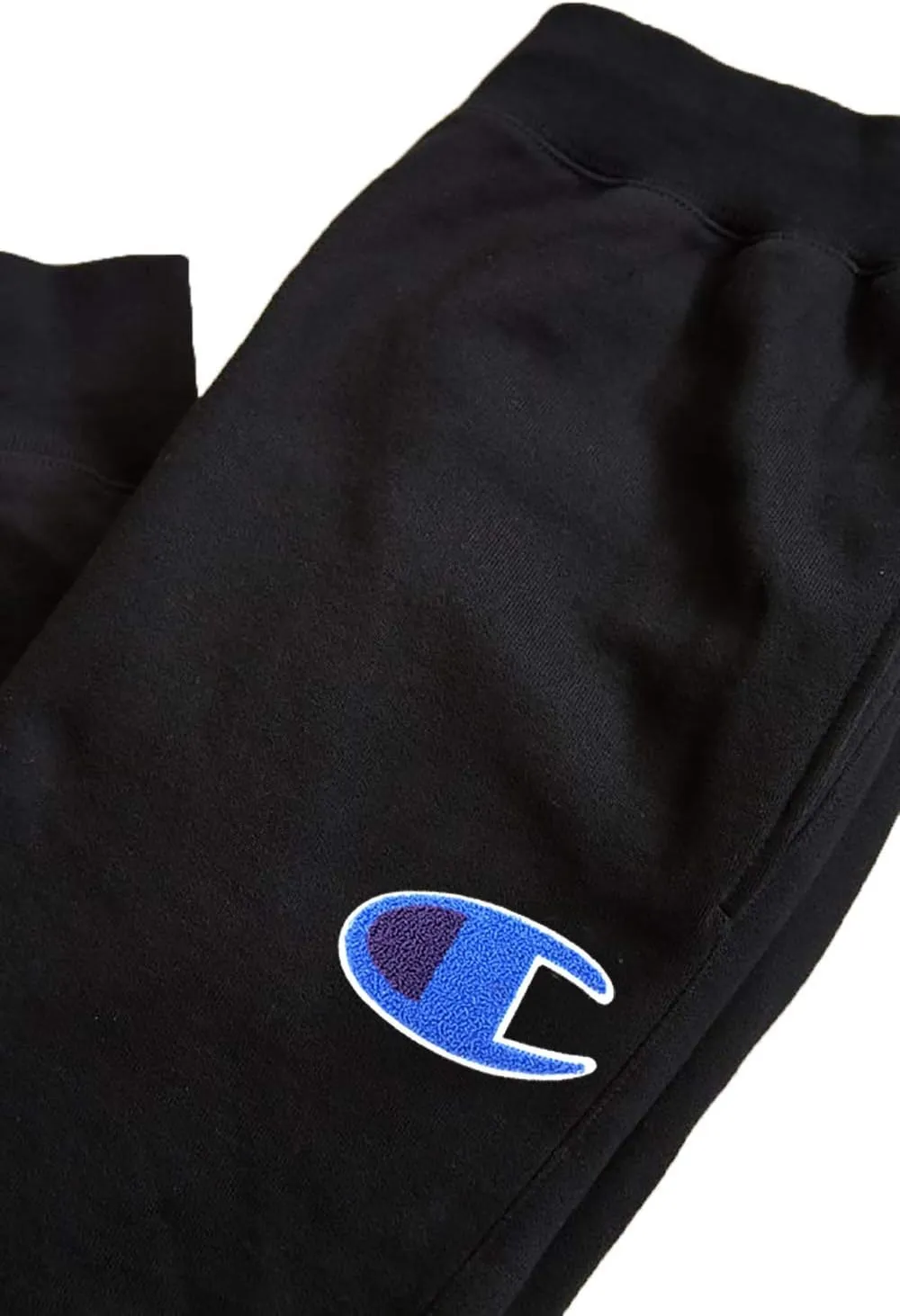 Champion Men's Reverse Weave Joggers, Chenille C Logo Blue