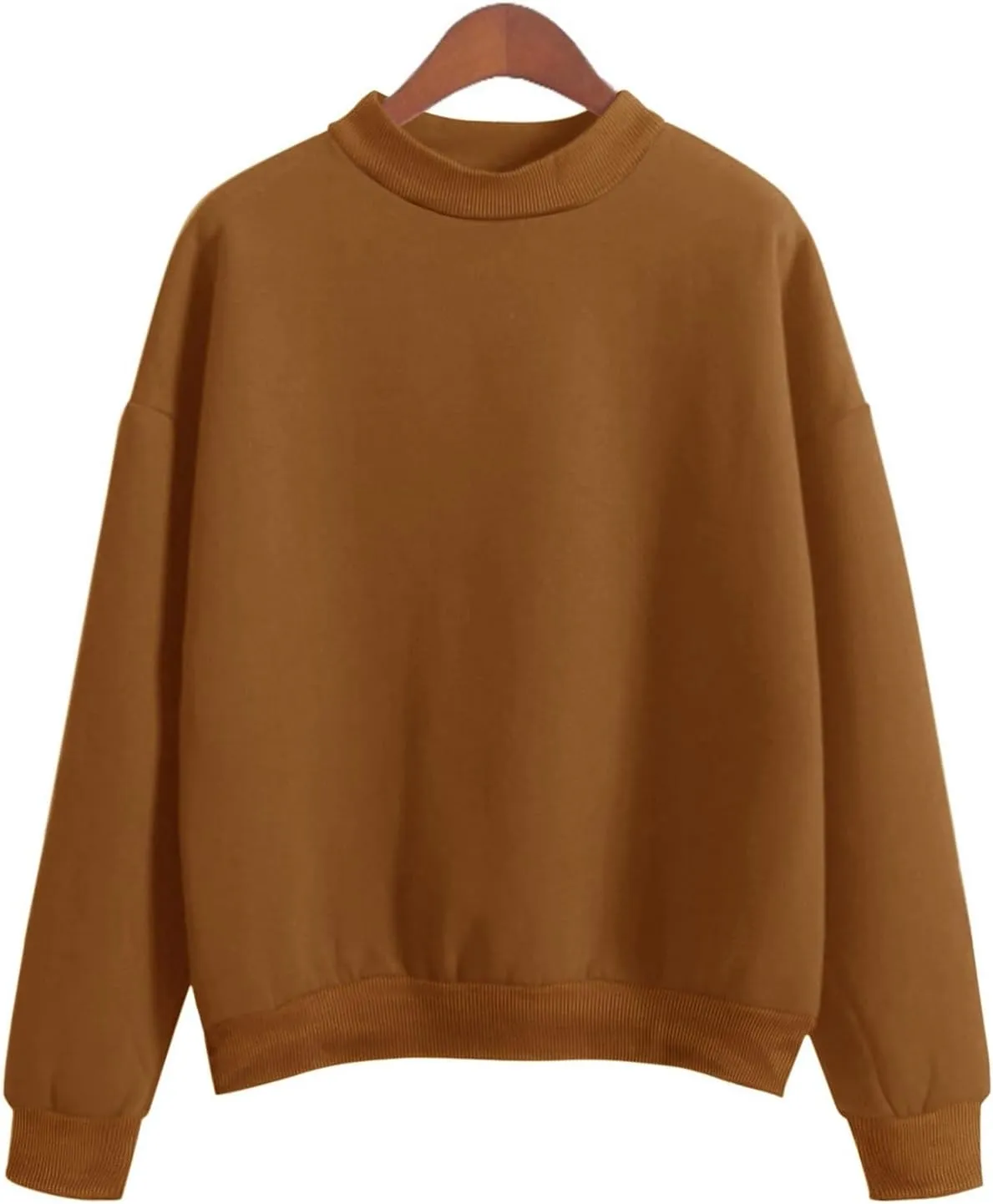 Crewneck Long Sleeve Shirts Oneck Custom Logo Knitted Pullovers Thick Autumn Winter Loose Long Sleeve Tops 2024