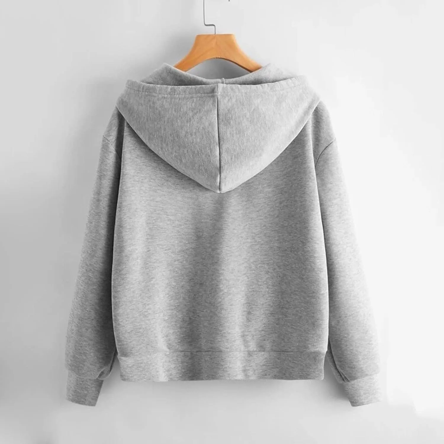 Cropped Zip Up Hoodie Women Cotton Fleece Casual Long Sleeve Hooded Cropped Sweatshirts Oversized Jacket Sweater