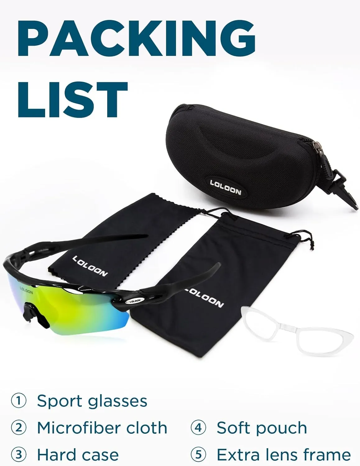 Cycling Glasses for Men Women Youth, UV Protection Sports Sunglasses for Running Climbing Bike Baseball Softball Golf
