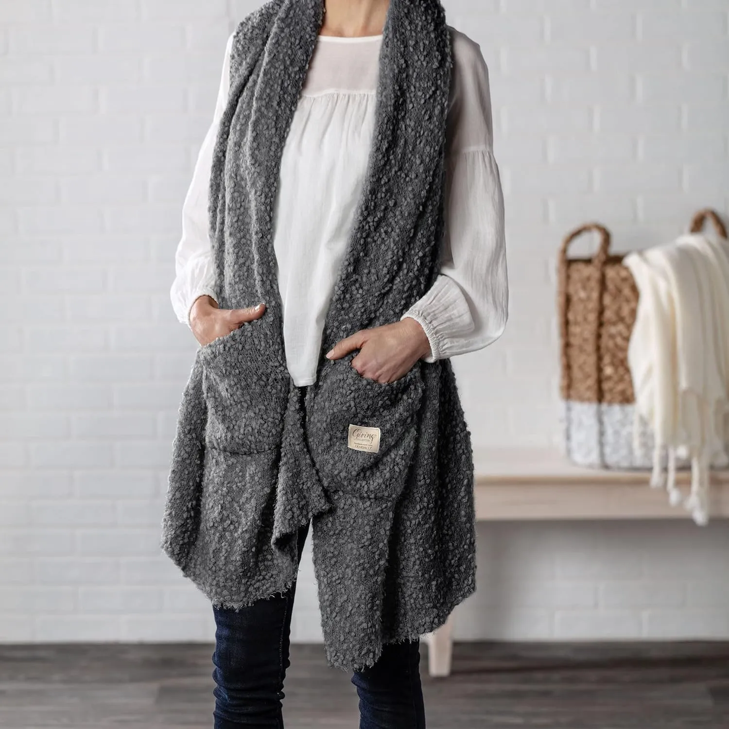 DEMDACO One Size Soft Knit Giving Shawl Wrap