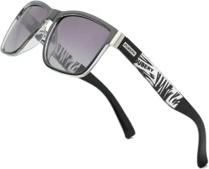 DUBERY Vintage Polarized Sunglasses for Men Women Retro Square Sun Glasses D518