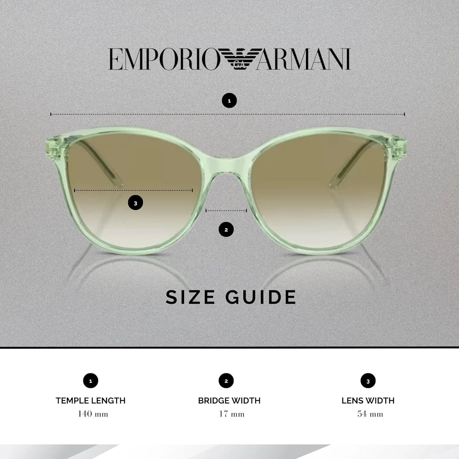 Emporio Armani EA4220 54MM Cat Eye Sunglasses For Women   BUNDLE WIth Designer iWear Complimentary Eyewear Kit