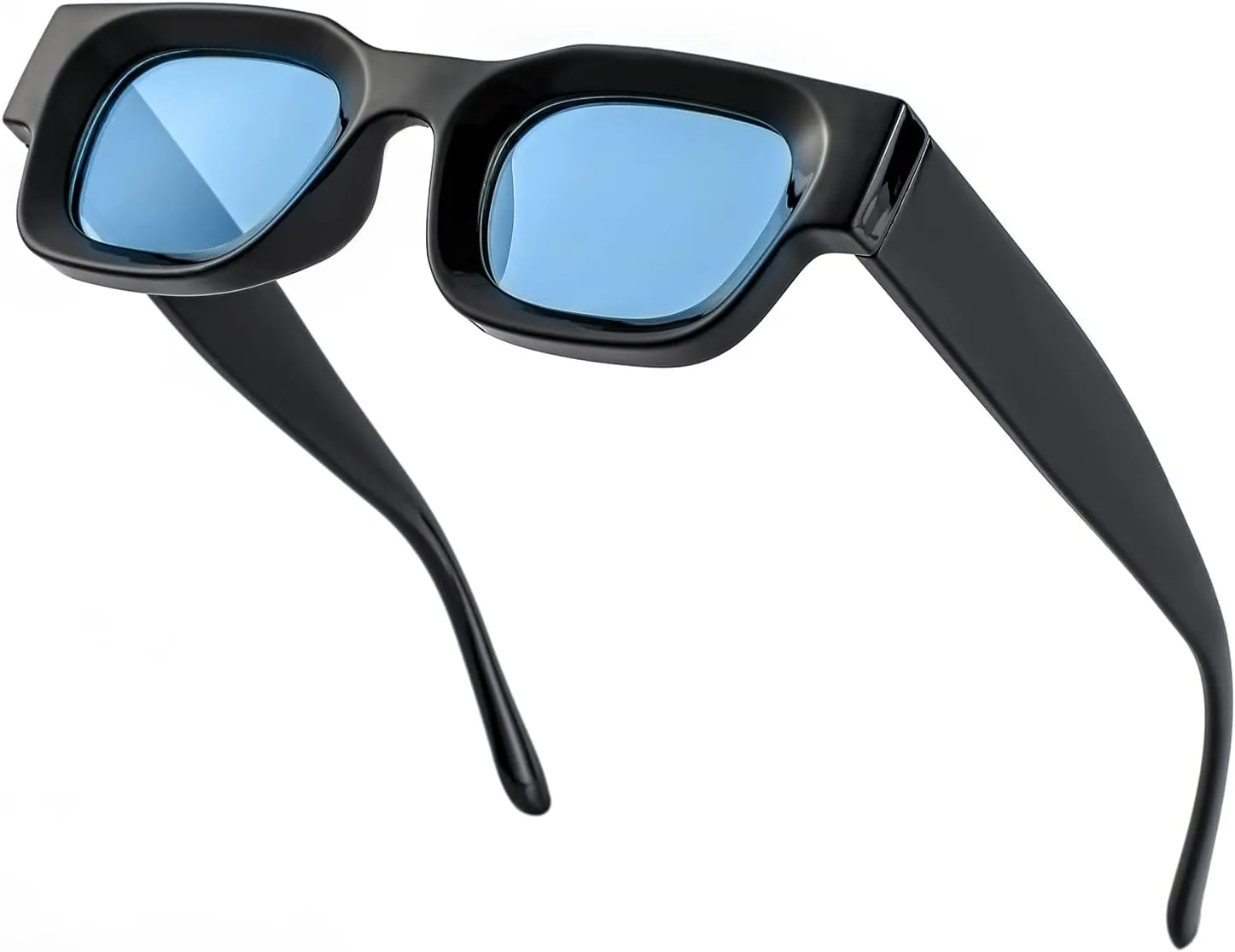 EYLRIM Thick Square Frame Sunglasses for Women Men Chunky Rectangle Polarized Sunglasses UV400 Protection