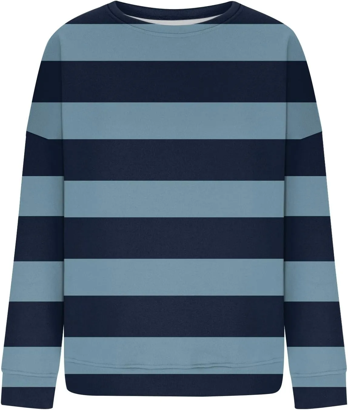 Fall Sweatshirts For Women Crew Neck Striped Pullover Trendy Crop Sweatshirts Winter Long Sleeve Sweaters Plus Size