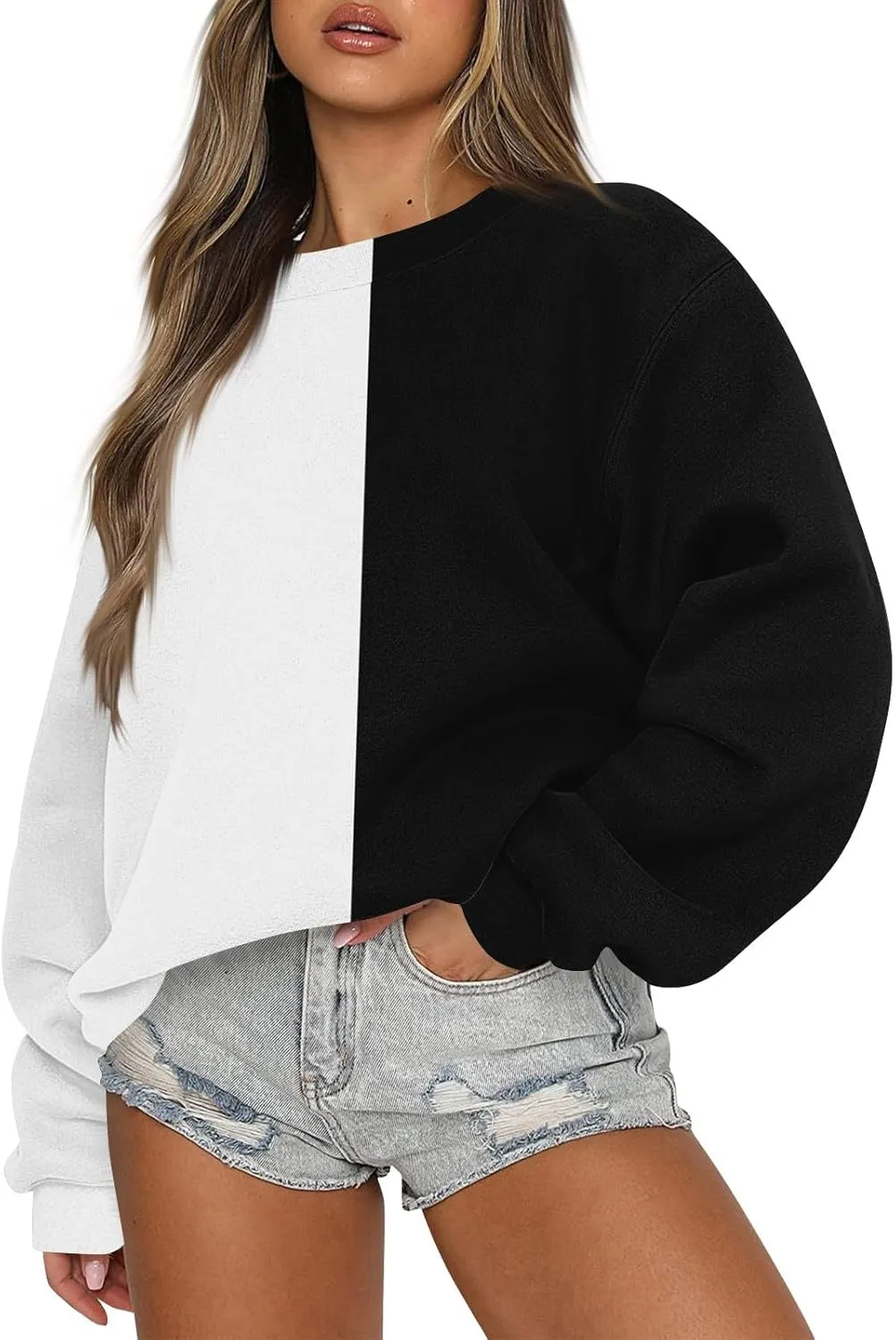 Fall Sweatshirts For Women Fashion 2024 Crewneck Striped Pullover Sweatshirts Trendy Crop Winter Long Sleeve Shirts