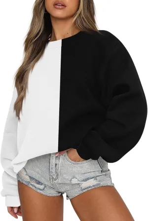 Fall Sweatshirts For Women Fashion 2024 Crewneck Striped Pullover Sweatshirts Trendy Crop Winter Long Sleeve Shirts