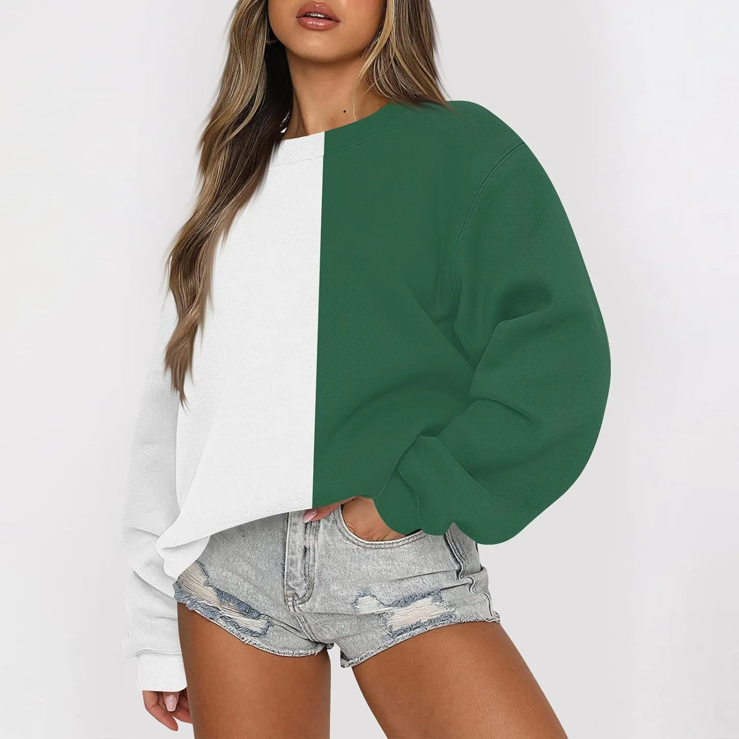 Fall Sweatshirts For Women Fashion 2024 Crewneck Striped Pullover Sweatshirts Trendy Crop Winter Long Sleeve Shirts
