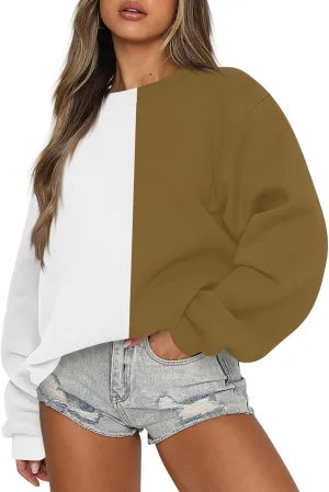 Fall Sweatshirts For Women Fashion 2024 Crewneck Striped Pullover Sweatshirts Trendy Crop Winter Long Sleeve Shirts