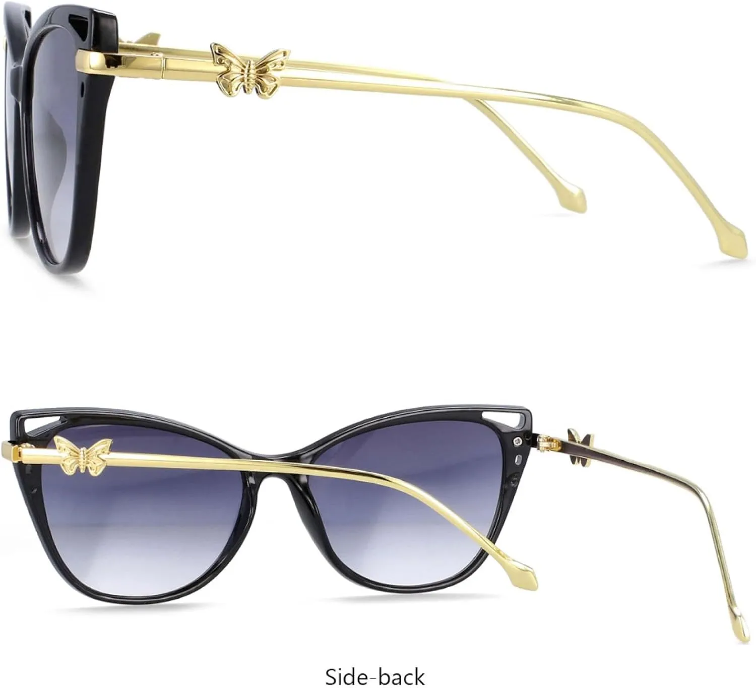 Fashion Butterfly Sunglasses for Women Gradient Lens Uv400 Vintage