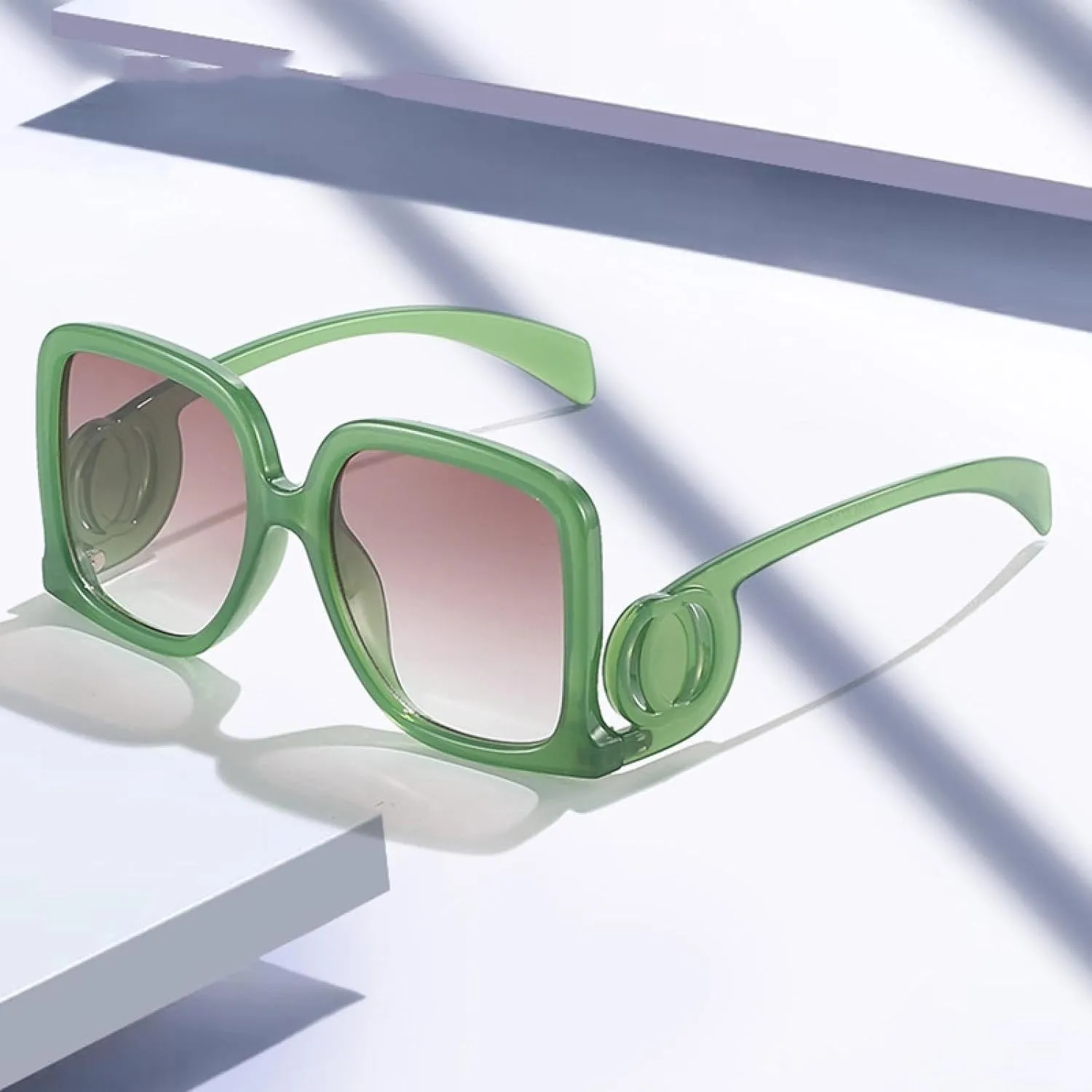 Fashion Gradient Oversized Sunglasses Women Frame Sun Glasses Vintage