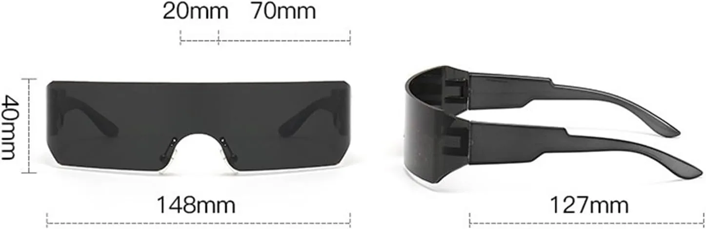 Fashion One Piece UV400 Sunglasses Men And Women Outdoor Sports Vacation Party Sunglasses