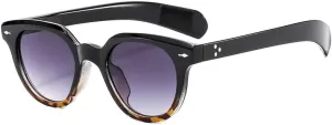 Fashion Oval Women Sunglasses Retro Rivets Men Trending Gradient Uv400
