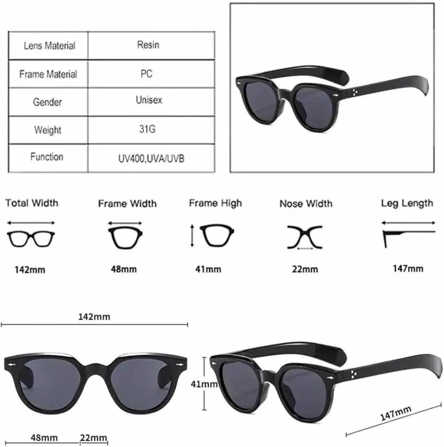 Fashion Oval Women Sunglasses Retro Rivets Men Trending Gradient Uv400