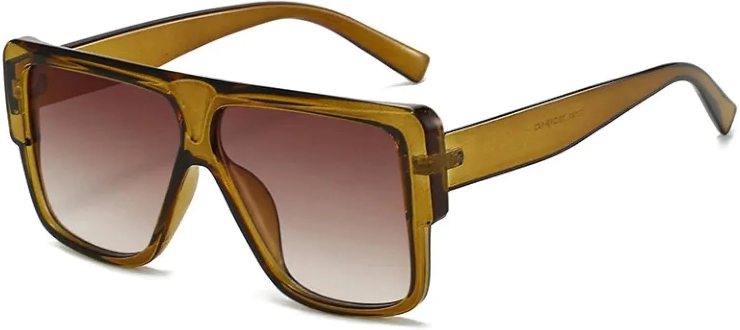 Fashion Oversized Sunglasses Women Retro Gradient Shades Uv400 Mensunglasses