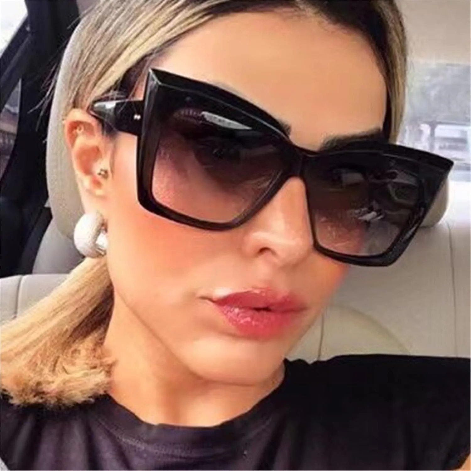 Fashion Polygonal Large Frame Men And Women Outdoor Driving Vacation Polarized Sunglasses