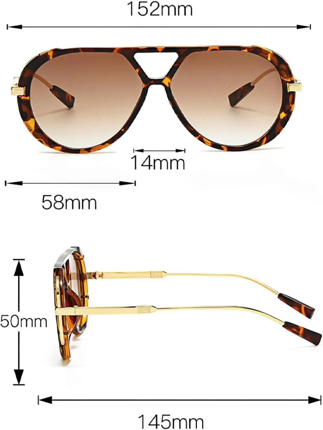 Fashion Sunglasses for Women Women Glasses Brown Gradient Lenses Decorative