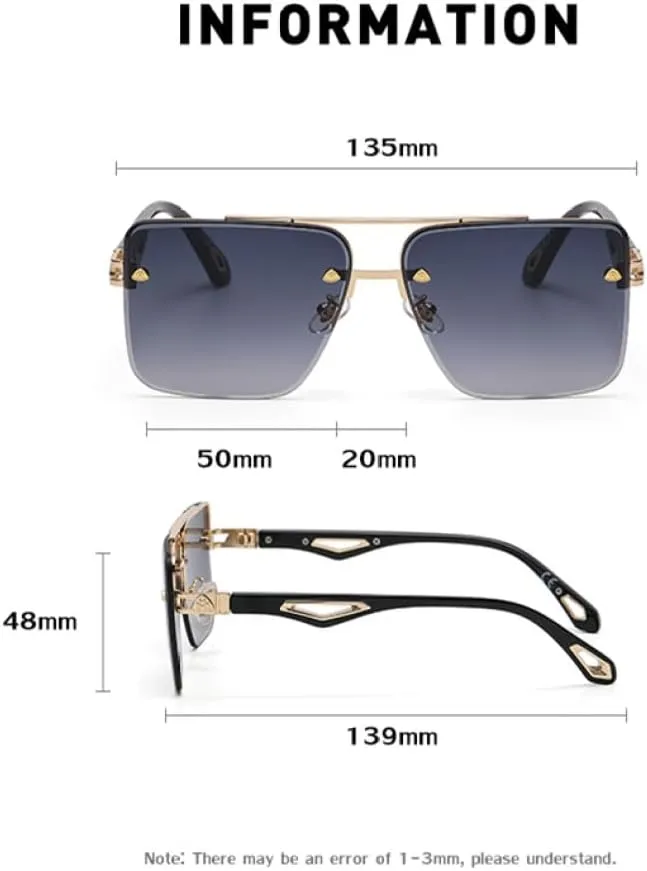 Fashion Vintage Gradient Sunglasses Men Cool Unique Sun Glasses