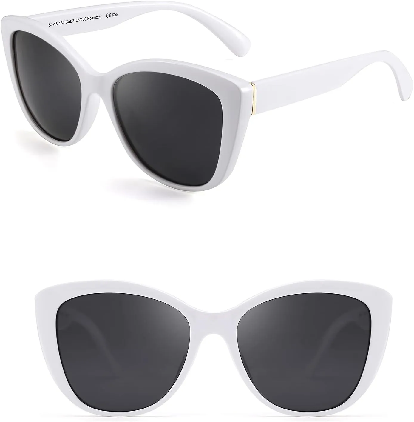 FEISEDY Polarized Vintage Sunglasses American Womens Square Jackie O Cat Eye Sunglasses B2451
