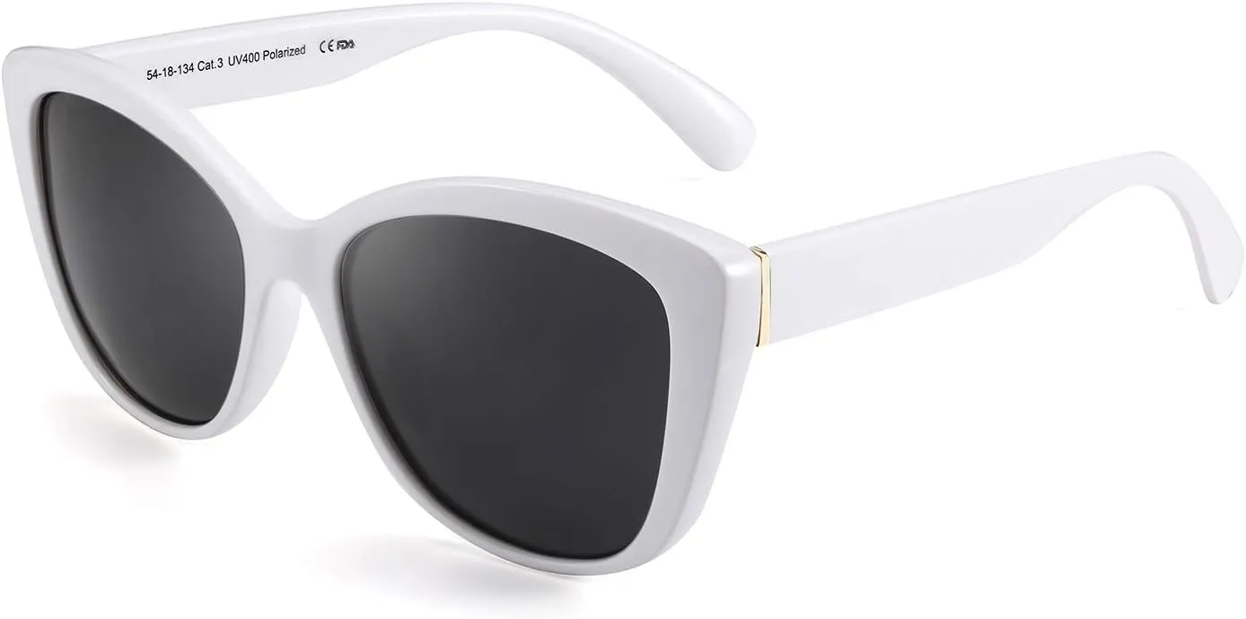 FEISEDY Polarized Vintage Sunglasses American Womens Square Jackie O Cat Eye Sunglasses B2451
