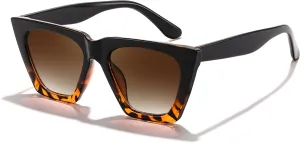 FEISEDY Vintage Sunglasses Women, Square Cat Eye Frame,Trendy Cateye Sunglasses B0025