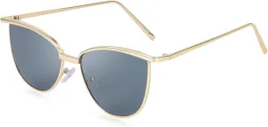 FEISEDY Women Vintage Cat Eye Square Sunglasses Delicate Metal Frame Trendy Eyewear B2306