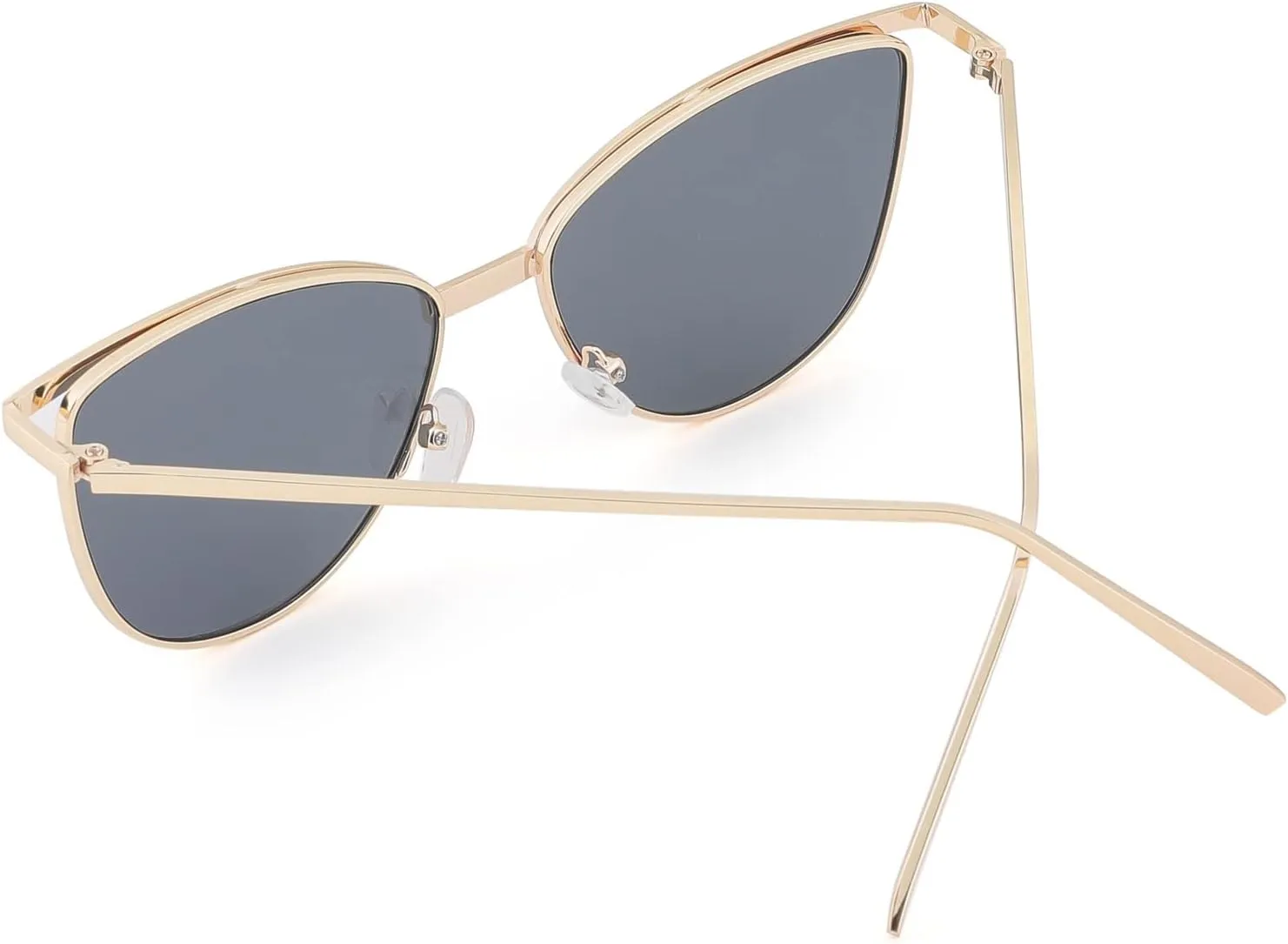 FEISEDY Women Vintage Cat Eye Square Sunglasses Delicate Metal Frame Trendy Eyewear B2306
