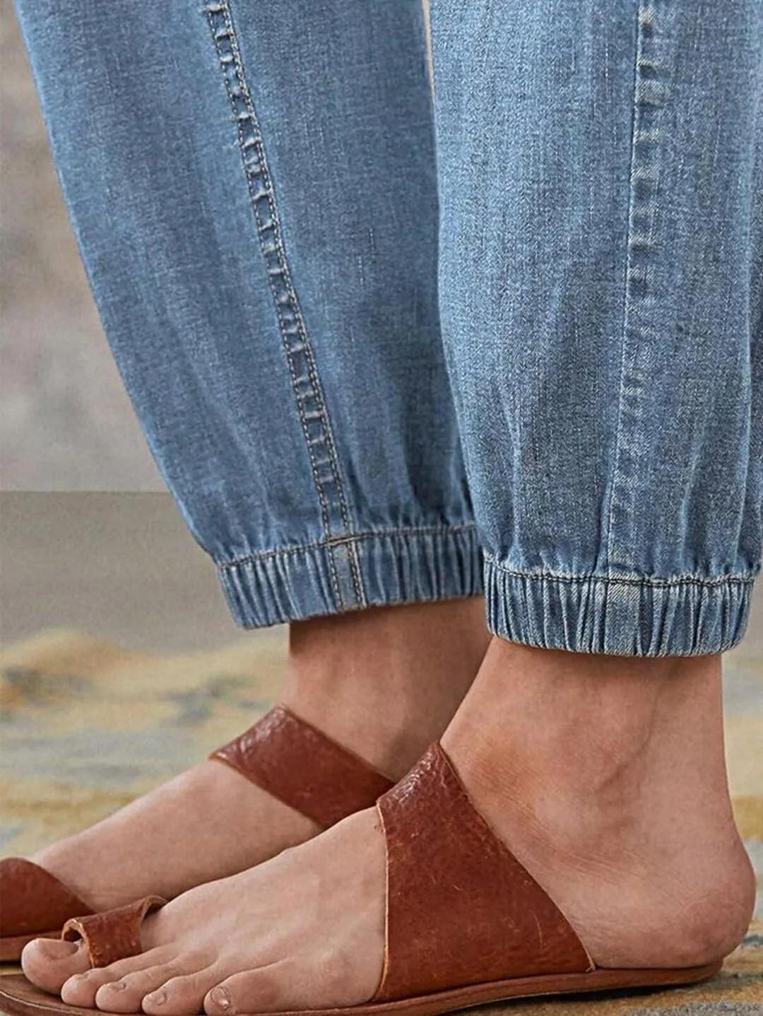 Flamingals Straight Leg Button Fly Jeans for Women Multi Pocket Mid Rise Jeans Without Belt Denim Pants