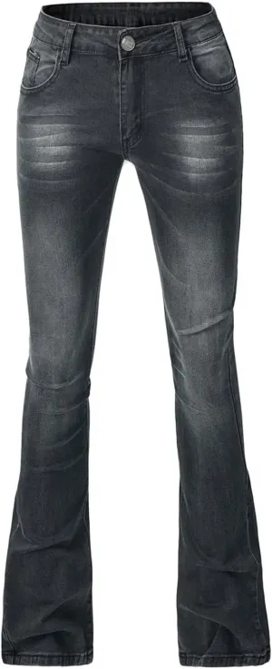Flare Jeans for Women Bell Bottom Jeans Skinny Stretchy Denim Pants Skinny Jeans Available in Large Sizes